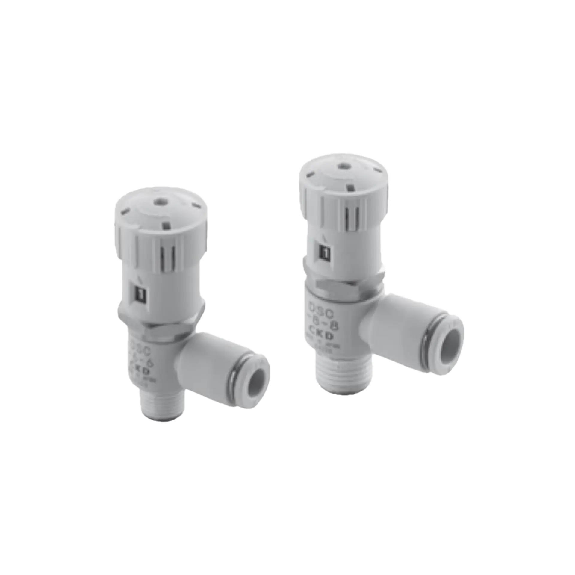 Throttle non-return valve with scale, series DSC