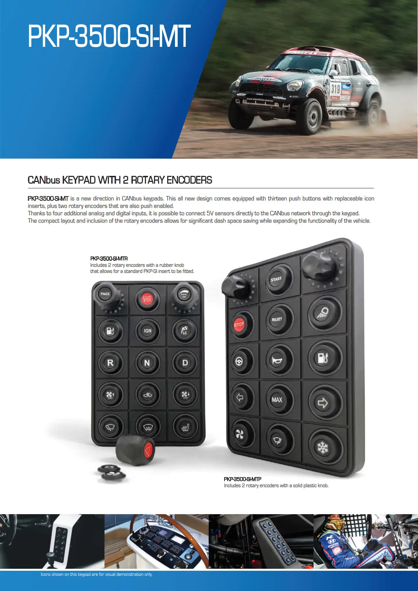 Keypad PKP-3500-SI-MT Series Datasheet Blink Marine EN