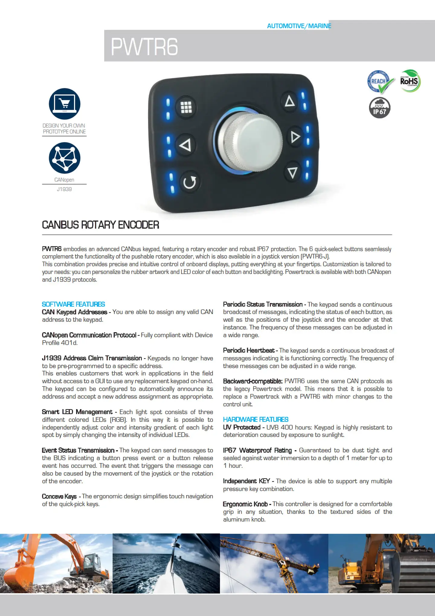 Keypad PWTR6 Datasheet Blink Marine EN