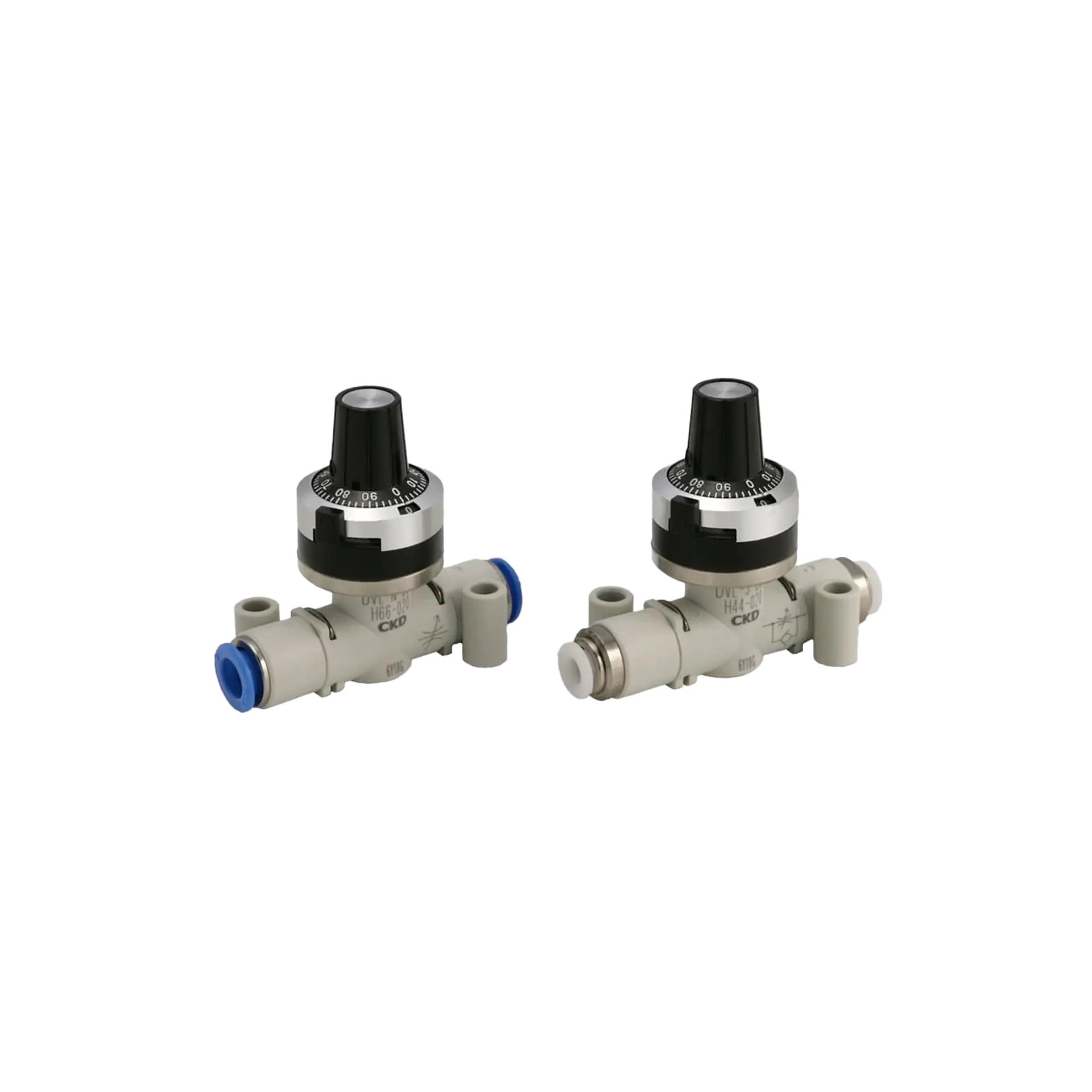 Throttle non-return valve with scale, series DVL