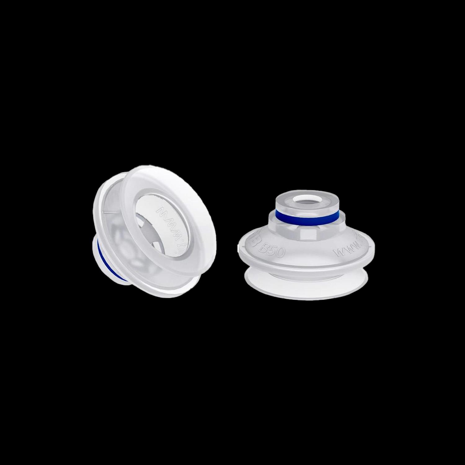 Series B FDA-compliant bellows suction cup (5 – 150 mm)