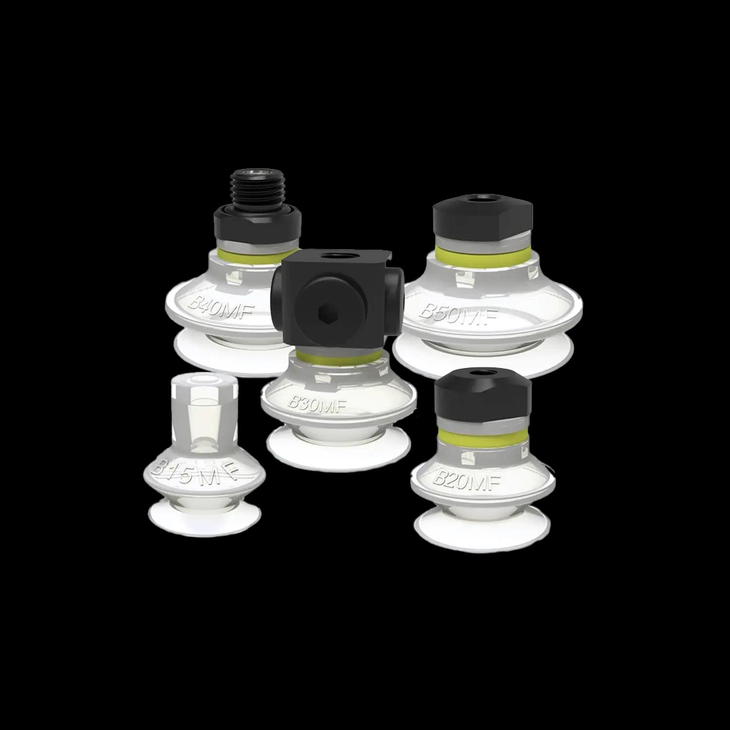 Series B-MF non-marking bellows suction cup (15 – 50 mm)