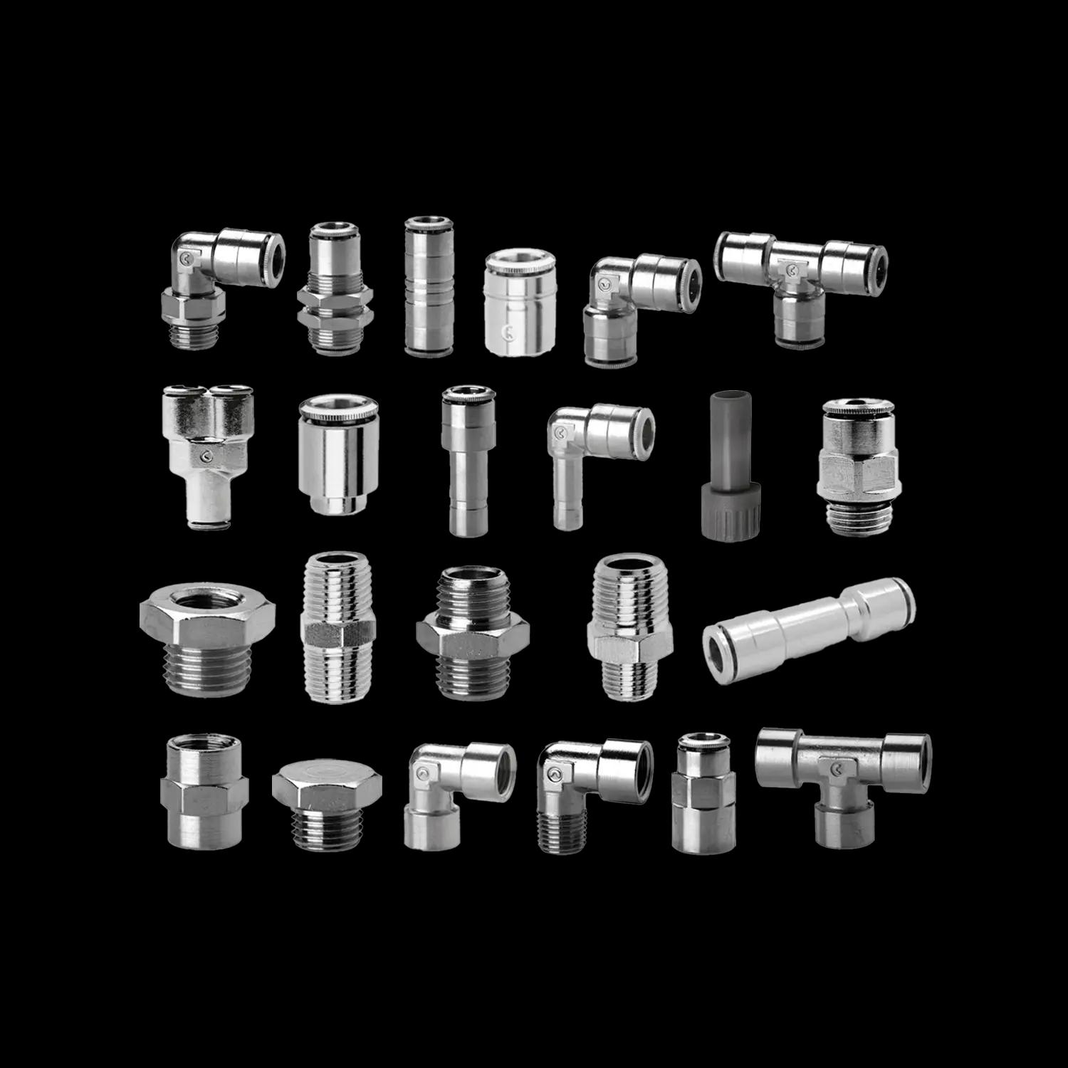 Push-in fittings for medical gases